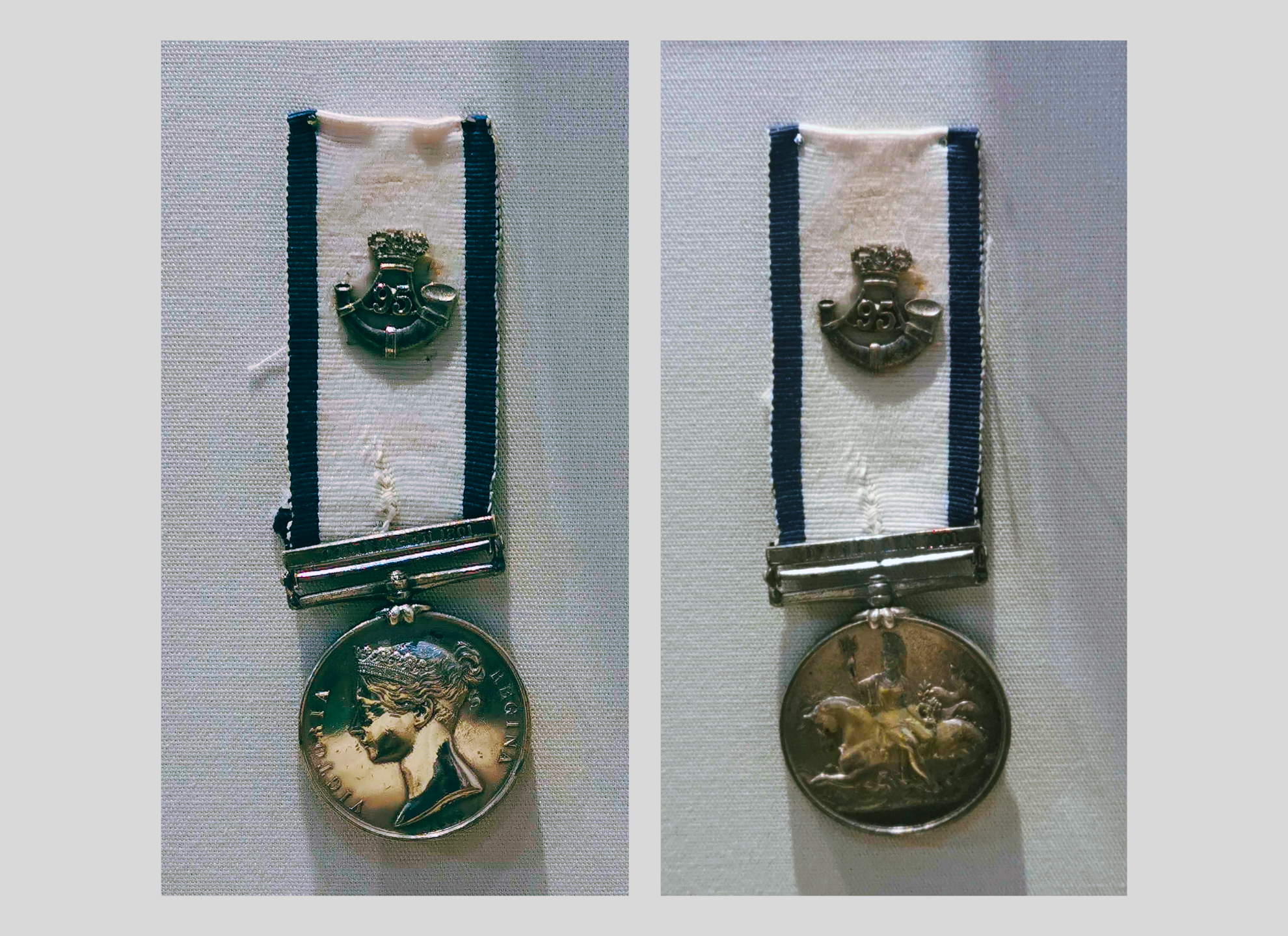 Obverse and Reverse of the Naval General Service Medal from the Rifleman's Museum