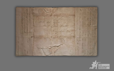 Framed Letter about the Battle of Waterloo