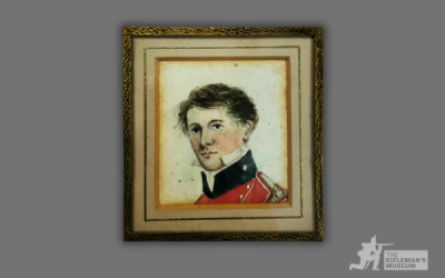 Framed miniature of Lieutenant E. Christian, 43rd (Monmouthshire) Regiment of Foot.